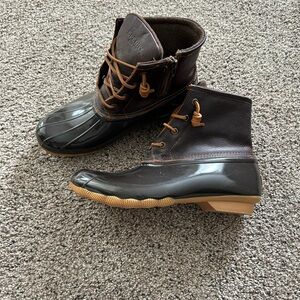 Sperry’s Woman’s Brown Duck Boots size 10 Leather